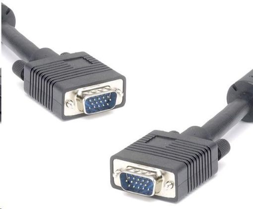 Obrázek PREMIUMCORD Kabel VGA propojovací 20m (SVGA, HD15M/M, dvojité stínění, feritová jádra)