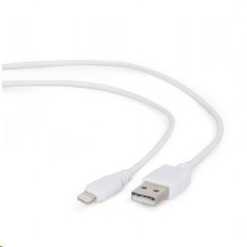 Obrázek GEMBIRD Kabel CABLEXPERT USB 2.0 Lightning (IP5 a vyšší) nabíjecí a synchronizační kabel, 2m, bílý