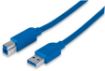 Obrázek MANHATTAN Kabel USB 3.0 A Male / B Male, 2m, modrý