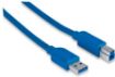 Obrázek MANHATTAN Kabel USB 3.0 A Male / B Male, 2m, modrý