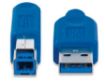 Obrázek MANHATTAN Kabel USB 3.0 A Male / B Male, 2m, modrý