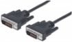 Obrázek MANHATTAN kabel DVI-D Dual Link Male to DVI-D Dual Link Male, Black, 1.8 m