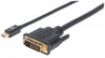 Obrázek MANHATTAN kabel Mini DisplayPort 1.2a Male to DVI-D 24+1 Male, 1.8 m, černý