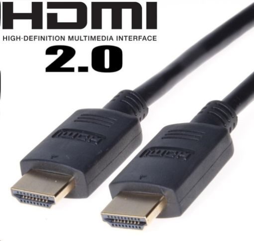 Obrázek PremiumCord HDMI 2.0 High Speed + Ethernet kabel, zlacené konektory, 0,5m