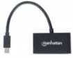 Obrázek MANHATTAN 2-in-1 4K Mini DisplayPort Adapter, Mini DP Male to HDMI/VGA Female, Passive, Black