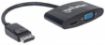 Obrázek MANHATTAN 2-in-1 4K DisplayPort Adapter, DP Male to HDMI/VGA Female, Passive, Black