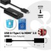 Obrázek Club3D Aktivní adaptér USB 3.1 typ C na HDMI 2.0 4K60Hz UHD (M/F)