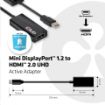 Obrázek Club3D Adaptér aktivní Mini DisplayPort 1.2 to HDMI 2.0 4K60Hz (M/F)