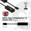 Obrázek Club3D Adaptér pasivní USB 3.1 Typ C na DisplayPort 1.2 4K60Hz UHD (M/F)