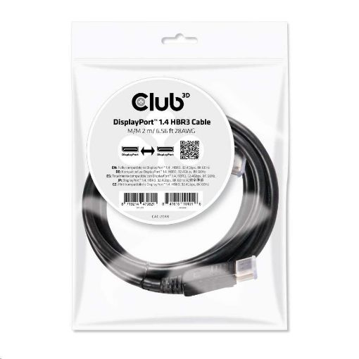 Obrázek Club3D Kabel DisplayPort 1.4 HBR3 8K60Hz (M/M), 2m