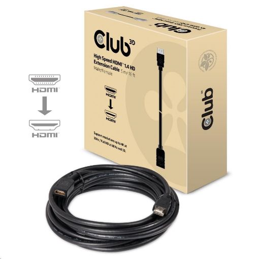 Obrázek Club3D Kabel prodlužovací HDMI 1.4, 5m