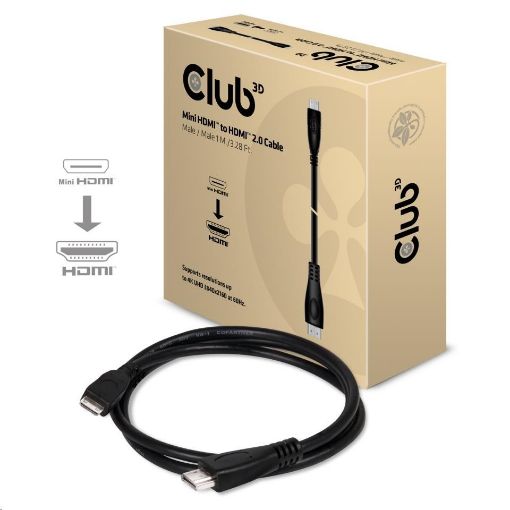 Obrázek Club3D Kabel Mini HDMI na HDMI 2.0 4K60Hz UHD, (M/M), 1m