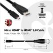 Obrázek Club3D Kabel Micro HDMI na HDMI 2.0 4K60Hz UHD, (M/M), 1m