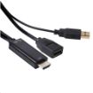 Obrázek Club3D Adaptér HDMI 1.4 na DisplayPort 1.1 (M/F), USB napájení, 18cm