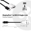 Obrázek Club3D Adaptér pasivní DisplayPort 1.1 na DVI-D Single Link (M/F), 25cm