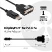 Obrázek Club3D Adaptér aktivní DisplayPort na DVI-D Single Link (M/F), 20cm