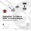 Obrázek Club3D Adaptér aktivní DisplayPort 1.2 na HDMI 2.0 4K 60HZ UHD, 3m