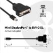 Obrázek Club3D Adaptér aktivní mini DisplayPort 1.1 na DVI-D Single Link (M/F), 17cm