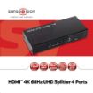 Obrázek Club3D Video splitter 1:4 HDMI 2.0 4K60Hz UHD, 4 porty