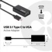 Obrázek Club3D Adaptér aktivní USB 3.1 typ C na VGA (M/F), 15cm