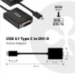 Obrázek Club3D Adaptér aktivní USB 3.1 typ C na DVI-D (M/F), 18cm