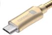 Obrázek CONNECT IT Wirez Steel Knight Micro USB - USB, metallic gold, 1 m