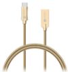 Obrázek CONNECT IT Wirez Steel Knight USB-C (Type C) - USB-A, metallic gold, 1 m