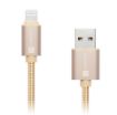 Obrázek CONNECT IT Wirez Premium Metallic Lightning - USB, gold, 1m