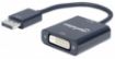 Obrázek MANHATTAN adaptér DisplayPort 1.2a Male to DVI-D Female, Active, 23 cm, Black