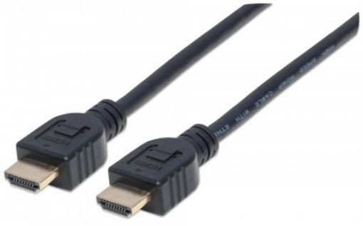 Obrázek MANHATTAN kabel In-wall CL3 High Speed HDMI s Ethernetem, HEC, ARC, 3D, 4K, stíněný, 10m, Black