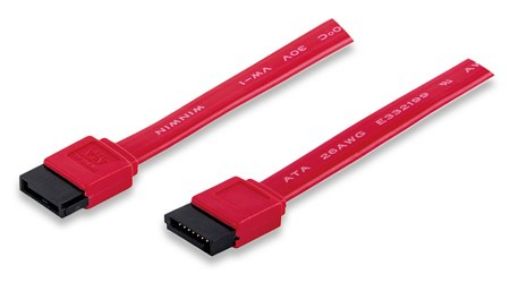 Obrázek MANHATTAN kabel SATA datový 7-Pin Male to Male, 50 cm, Red