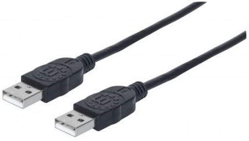 Obrázek MANHATTAN kabel USB 2.0, Type-A Male to Type-A Male, 0.5m, Black