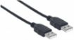 Obrázek MANHATTAN kabel USB 2.0, Type-A Male to Type-A Male, 1m, Black