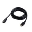 Obrázek GEMBIRD Kabel CABLEXPERT HDMI-HDMI 3m, 1.4, M/F stíněný, zlacené kontakty, prodlužovací, černý