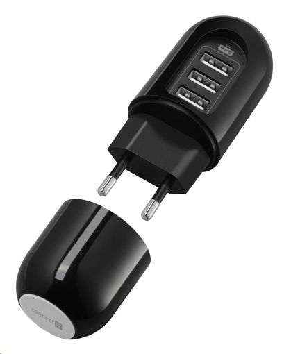 Obrázek CONNECT IT Power Nomad cestovní nabíječka 3xUSB (3,4 A Smart IC), černá