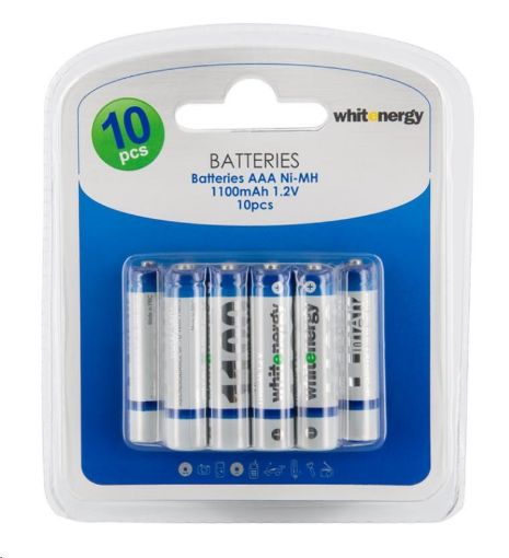 Obrázek Whitenergy Nabíjecí baterie AAA 1100mAh Ni-MH 10ks - blister