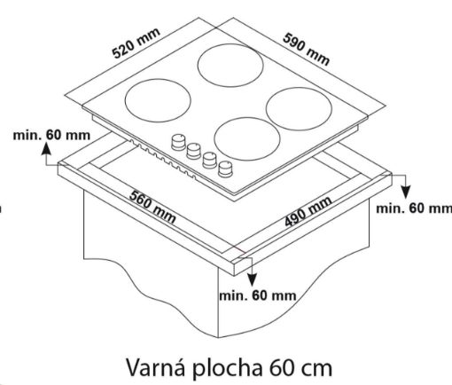 Obrázek GUZZANTI GZ 8207 VARNÁ DESKA PLYNOVÁ