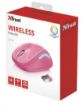 Obrázek TRUST Myš Yvi Wireless Mouse USB, pink (růžová)