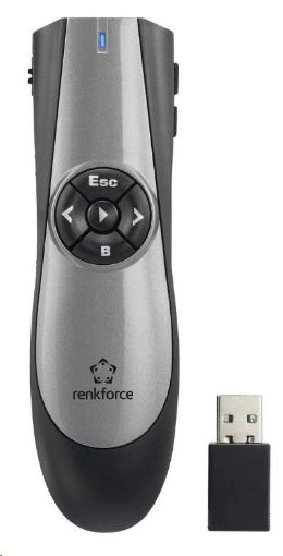 Obrázek CONRAD Bezdrátový prezentér s laserovým ukazovátkem Renkforce RF-PRE100