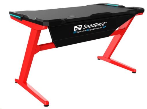 Obrázek Sandberg herní stůl, Fighter Gaming Desk, červenočerný