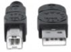 Obrázek MANHATTAN Kabel USB 2.0 A-B propojovací 1,8m, černý