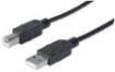 Obrázek MANHATTAN Kabel USB 2.0 A-B propojovací 1,8m, černý