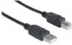 Obrázek MANHATTAN Kabel USB 2.0 A-B propojovací 1,8m, černý