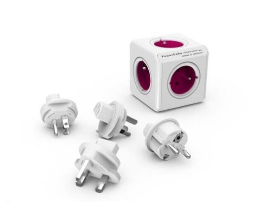 Obrázek Allocacoc PowerCube ReWirable+Travel Plugs, white/grey