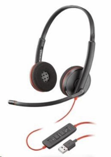 Obrázek POLY náhlavní souprava BLACKWIRE 3220, USB, stereo