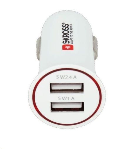 Obrázek SKROSS Dual USB Car Charger nabíjecí autoadaptér, 2x USB, 3400mA max