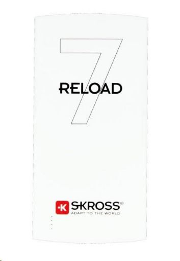 Obrázek SKROSS powerbank Reload 7, 7000mAh, 2x 2.4A výstup, microUSB kabel, bílý