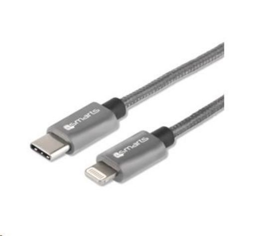 Obrázek 4smarts nabíjecí kabel USB-C -> Lightning, šedá