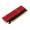 Obrázek AXAGON PCEM2-S, PCIe x16 - M.2 NVMe M-key slot adaptér, kovový kryt pro pasivní chlazení