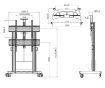 Obrázek Profesionální televizní stojan s motorizovaným posunem výšky obrazovky, na Tv 55-100", Fiber Mounts TW100